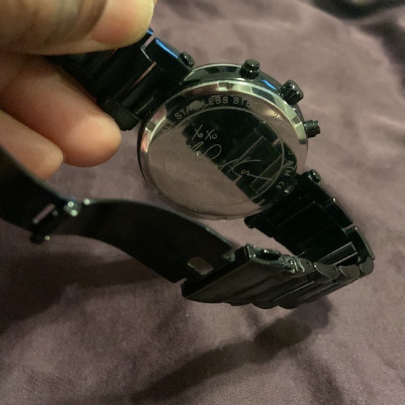 Michael Kors Black Mk Sawyer "Special Edition" Black-tone Glitz Watch - Picture 5 of 5